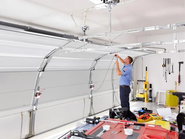 Garage door cable repair service by Whittier Garage Door Repair in Whittier