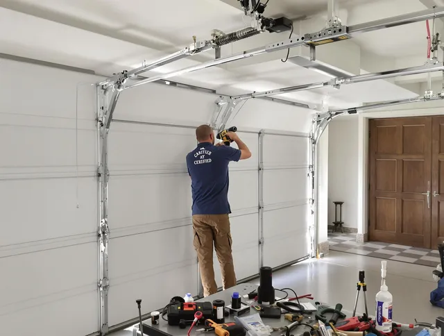 Whittier Garage Door Repair certified technician performing precision garage door repair in Whittier